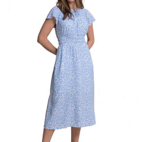 SOUTHERN TIDE Dresses & Skirts - NEW SOUTHERN TIDE clementine flutter sleeve midi dress in ocean channel